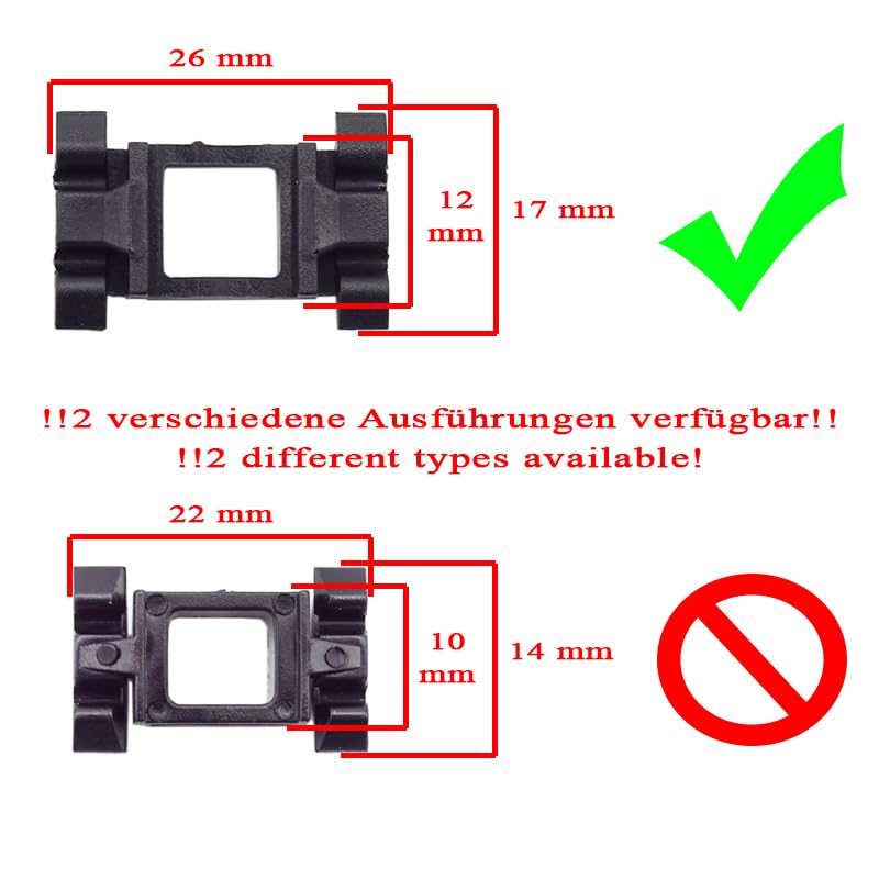 20x YOU.S Montage Clips Seitenschweller - Mercedes-Benz Ersatzteile 9mm Lochkreis