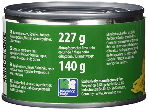DIAMOND Bambusstreifen, eingelegtes Asia Gemüse im Glas, geeignet für Wok-Gerichte, low carb - 1 x 227 g