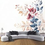 Carta Da Parati Murale 3D 230X180Cm - Fiore Astratto Bouganville Autoadesiva 3D Carta Da Parati, Soggiorno Tv Sfondo Muro Camera Da Letto Rivestimento Murale Fai Da Te Sticker Art