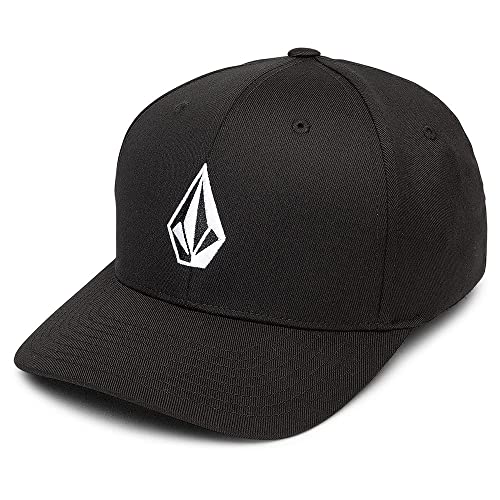 Volcom Full Stone Flexfit Hat BLK S/M - Baseball Hat Unisex Adjustable for Adults Premium Cotton Hat Outdoor Sports for Men and Women