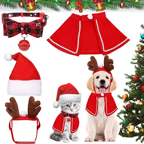 Costume Natale Vestiti Per Animali Domestici 4 Pezzi Ideale Per Cani