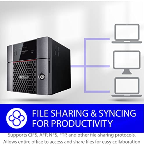 Image of BUFFALO TeraStation 3220DN 2-Bay SMB 4TB (2x2TB) Desktop NAS w /Hard Drives Included Network Attached Storage