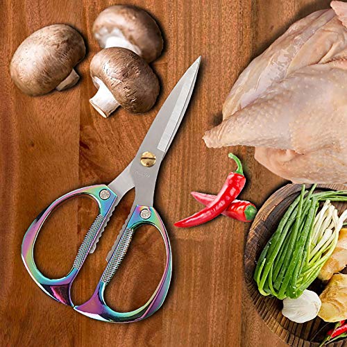 Kistarch Heavy Duty Kitchen Scissors, 7.5Inches Stainless Steel Multi-Function Kitchen Shears With Zinc Alloy Handle, Kitchen Tools For Chichen, Meat, Herbs, Vegetable, Bbq #TOP4