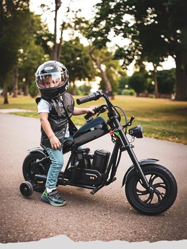 Hyper GoGo Kids Electric Dirt Motorcycle, Electric Motorbike w/Colorful Light Music Player Max 10MPH & 60 Mins Continuous Ride for Kids/Teens(Age 6+)