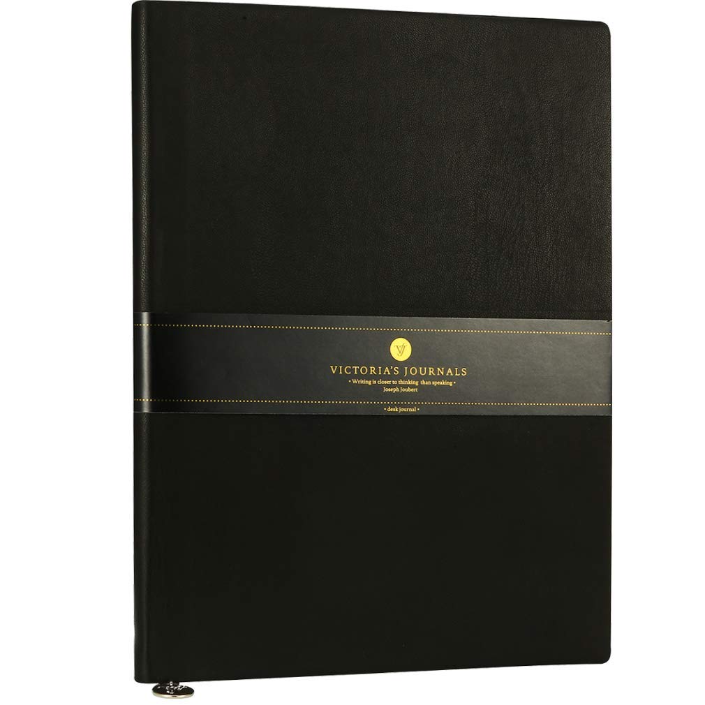 Victoria's Journals Smyth Classic - Quaderno a righe (nero)