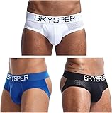 SKYSPER Men's Jockstrap Breathable Mesh Jock Straps Male Underwear, Athletic Supporters for Men
