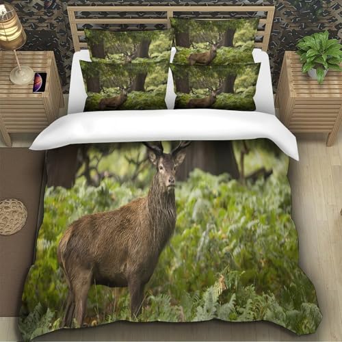 Parure de lit en microfibre douce finition haut de gamme cerf