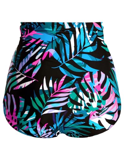 Image of Tempt Me Women's High Waisted Swimsuit Bottom Tummy Control Ruched Bikini Bottom Vintage Swim Bottom Tankini Briefs