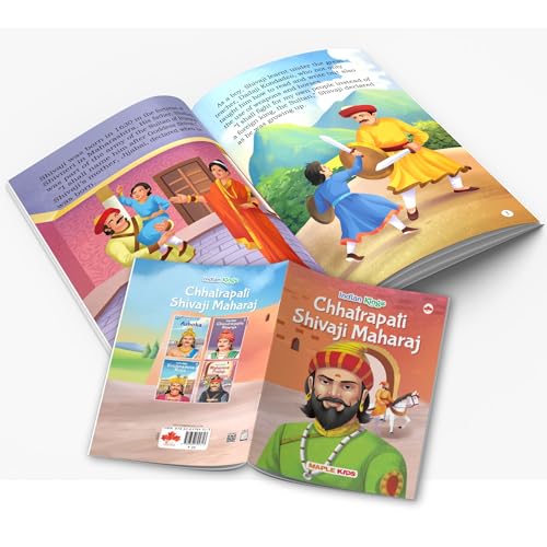 Image of Story Books for Kids - Indian Kings (Set of 5 Books) - Chandragupta Maurya, Krishnadeva Raya, Ashoka, Rana Pratap, Shivaji - Biographies for Children - Age 6 +
