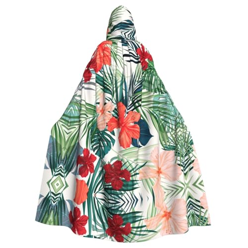 Cape à capuche feuilles végétales pour bal masqué et fête de festival