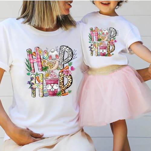 Kolonams 271 Easter Iron On Patches For Clothes, 4 Sheets Easter Bunny Iron On Transfer Stickers Washable Heat Transfer Vinyl Decals Cute Rabbit Egg Dwarf Basket Easter Patches Appliques thumb #5