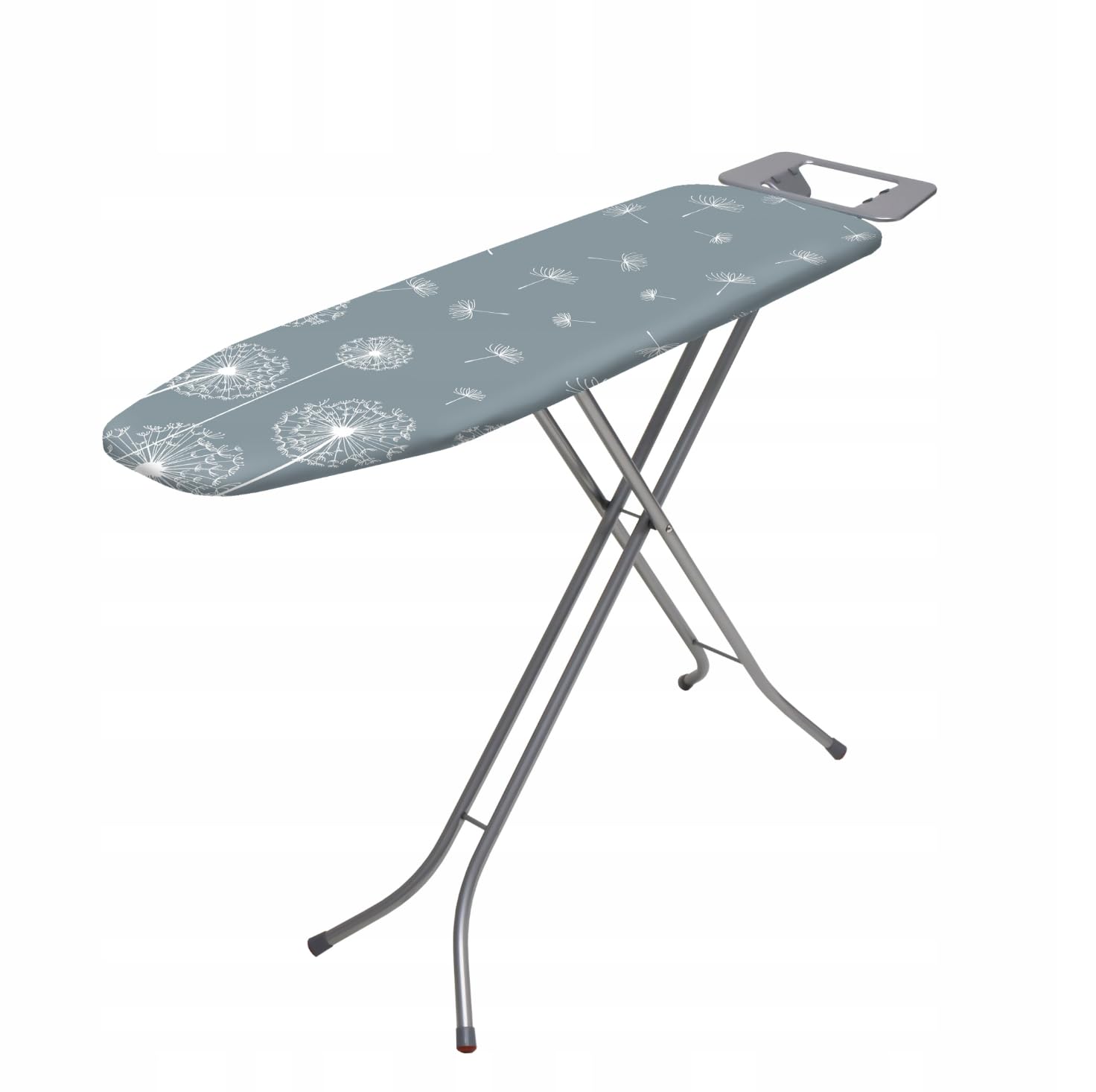 Metrox Asse da stiro pieghevole Basic, 114 x 34 cm, asse da stiro a vapore con rete metallica, base in schiuma da 5 mm e poggia ferro da stiro, asse da stiro con piedini antiscivolo
