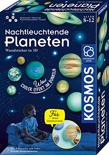 KOSMOS 654269 - Planètes phosphorescentes - Planètes 3D phosphorescentes - Décoration pour Chambre d'enfant à partir de 6 Ans