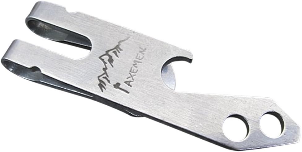 Bottle Opener -AXEMEN Stainless Multifunction Belt Keychains Money Clip Bottle Opener Screwdriver