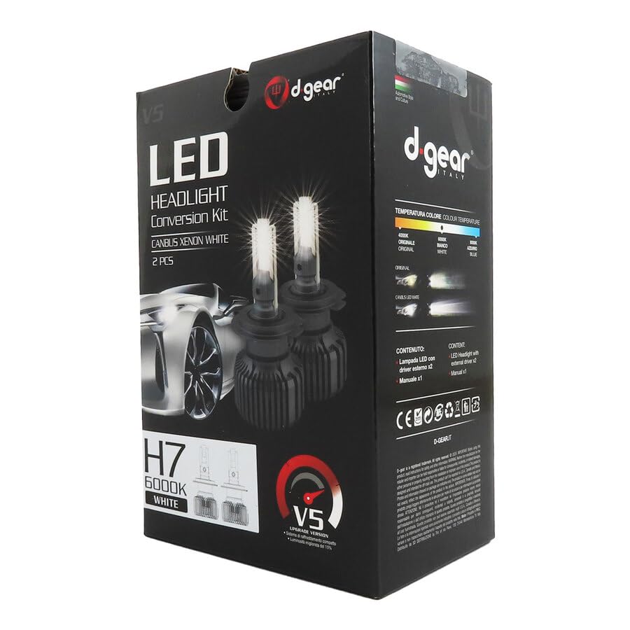 Lampadine LED Auto H11 6000K Bianco 5700lm | 52W Singola - Compatta, Super Luminosa (+15%) e Impermeabile IP68 | Durata 50.000h con Raffreddamento Intelligente
