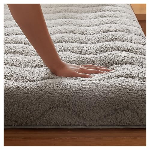 Przenośny japoński materac futon, składane łóżko podłogowe do domu i na kemping, możliwość spania na sofie, oszczędność miejsca, biały, 180 x 200 cm