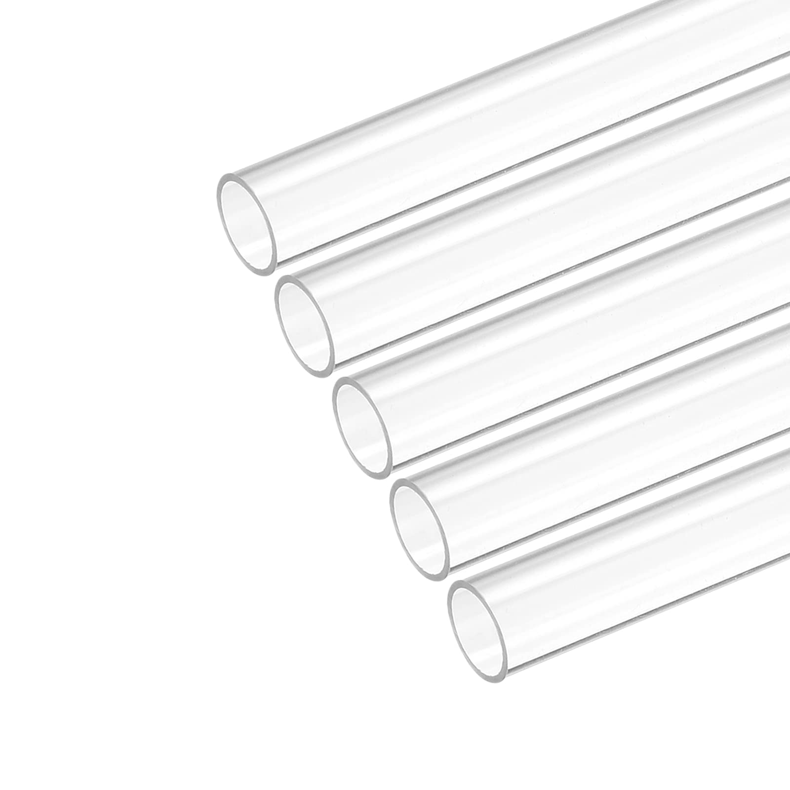 Tubo de Plástico Policarbonato Rígido Transparente 0,43" ID 0,47" OD 6" Alto Impacto para Iluminación