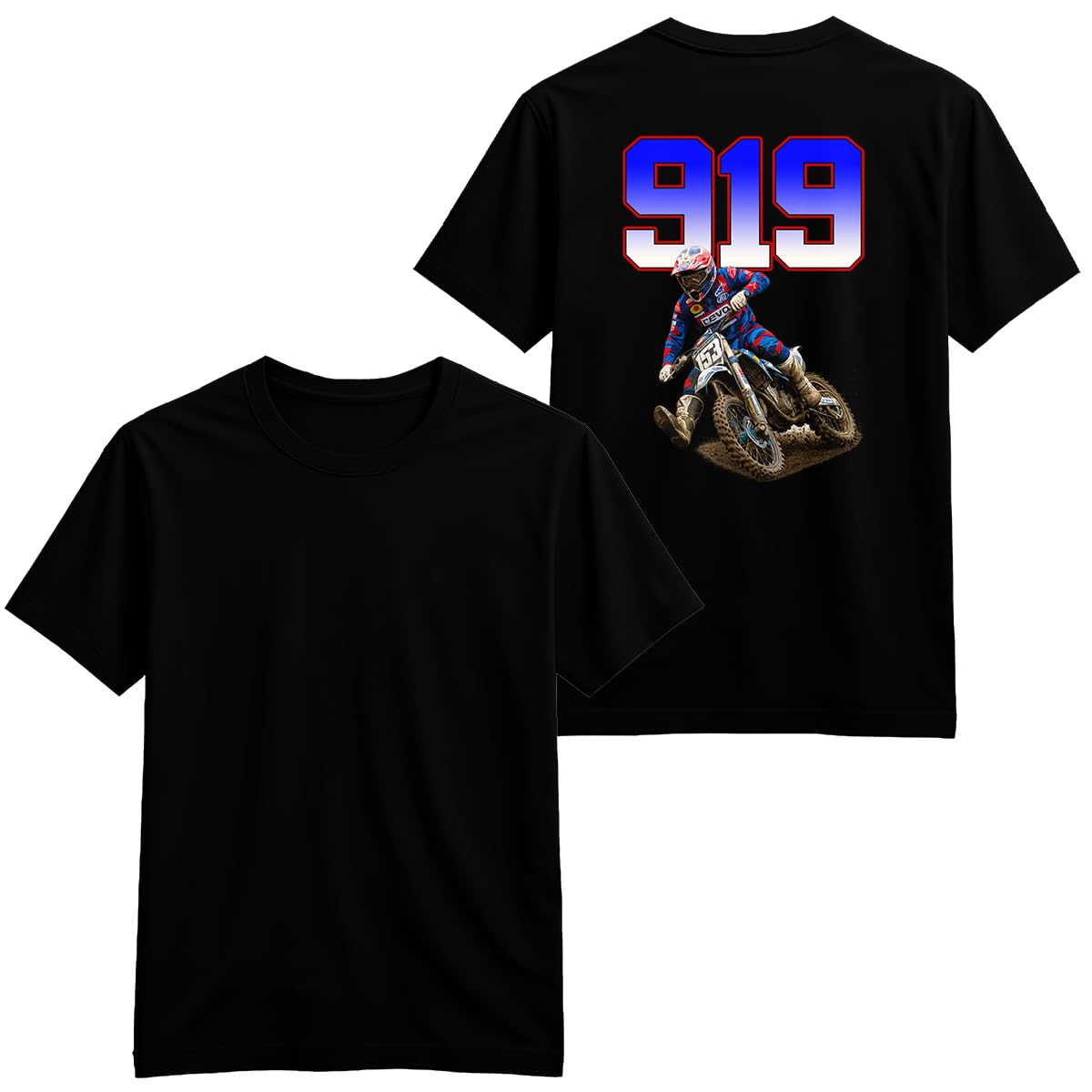 Personalized Photo Motocross Gifts Motocross Racing Dirt Bike Jersey Off-Road Shirts with Number Kid Men Women Youth Motorcycle Shirts MX Racing Navy Blue