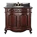 Avanity Provence 36 in. Vanity with Imperial Brown Granite Top and Sink in Antique Cherry finish