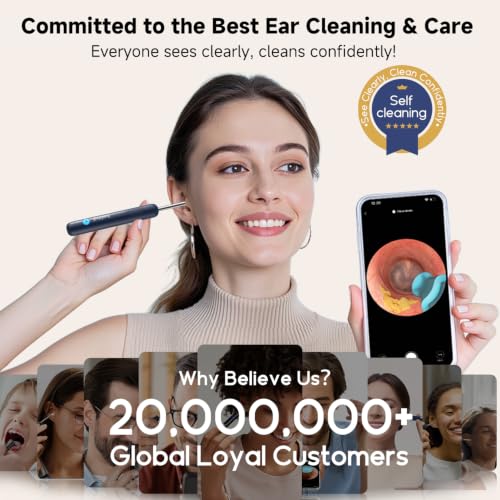Image of BEBIRD R1 Ultra Ear Wax Removal Tweezers: 1296P HD Ear Camera Cleaner, Blue | FSA /HSA Painless Tweezers & Visual Dropper Tool, Help Remove Various Earwax with 11 Tips, 3 Silicone Check kits for Home Use