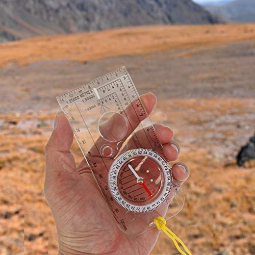 NUOBESTY 3 peças de bússola para orientação, trilhas, bússola, para uso ao ar livre, mochilão, bússo
