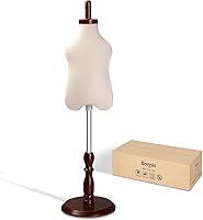 Vista 10 de Bonnlo Forma de Vestido para Niños Mejorada, Torso de Maniquí para Niños de 10-12 Años con Soporte Ajustable de Madera Maciza para Exhibición