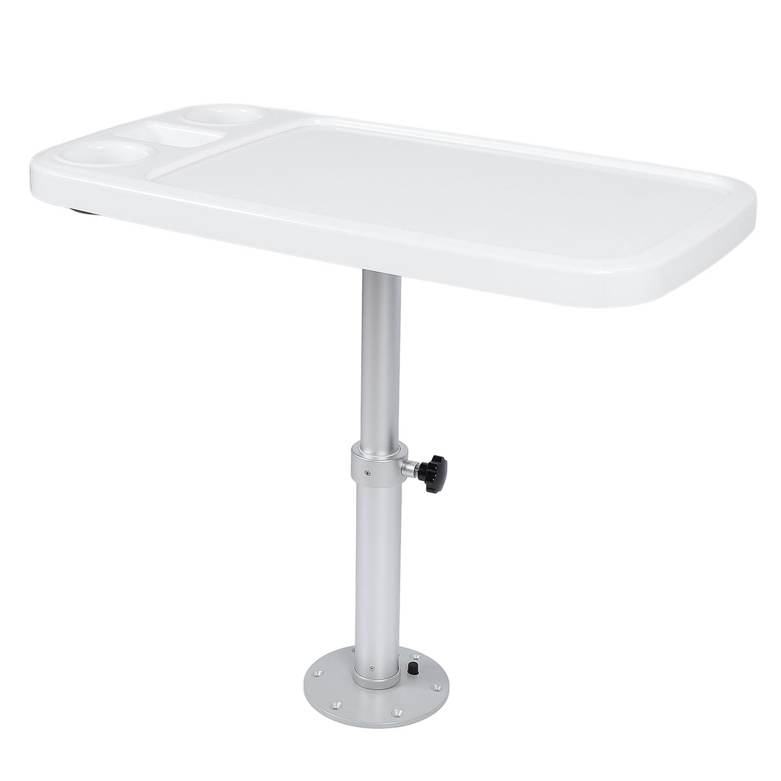 Tavolo per Camper 460-700 Mm Tavolo per Barca Rimovibile in Altezza Regolabile e Set di Base con 2 Portabicchieri Set Tavolo per Barca Rimovibile per Ponte di Pontone per Yacht