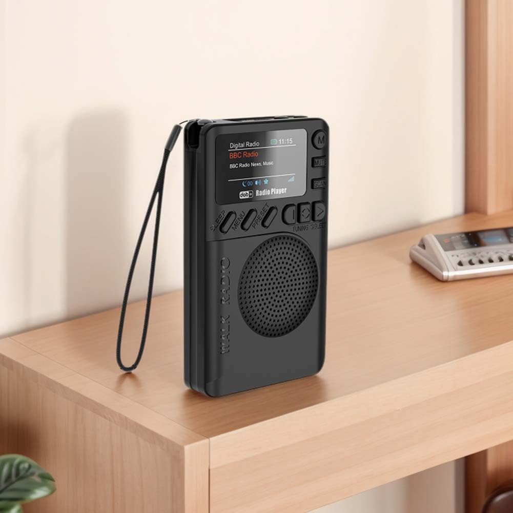 Mini radio cyfrowe Dab FM z kolorowym ekranem Akumulator Głośnik MP3 Gniazdo słuchawkowe do biwakowania, wędrówek, podróży