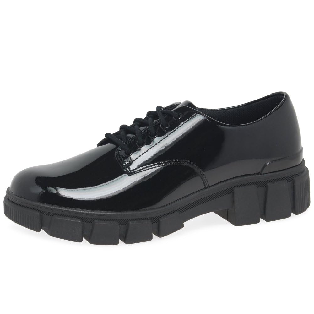 Clarks Evyn Lace Y. Childrens Black Pat, 6