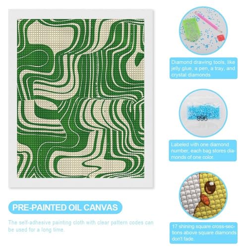 Kit art diamant 5D ligne blanche, cadeau idéal loisirs créatifs - 3