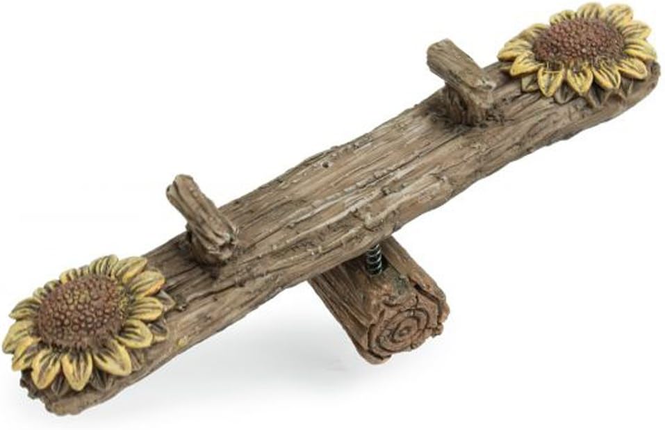 Marshall Home MG40 Fairy Gardening Miniature Statuary Flower Teeter Totter, 4-3/4"
