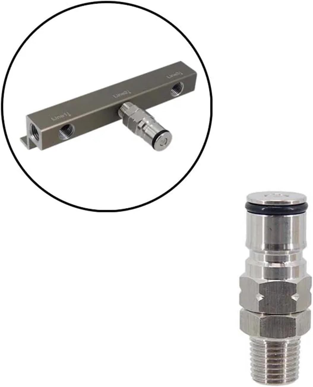 Brewing Equipment Homebrew Ball Lock Post with 1/4" NPT Adapter Gas Brew Gas Manifold DIY Parts Stainless Steel 304 Kegging Hardware Brewing Equipment(Gas Beer)
