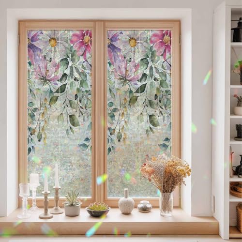 Película decorativa para ventana con hojas de eucalipto 23.6x59 miniatura 3