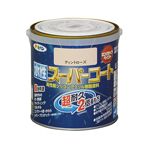 アサヒペン ペンキ 水性スーパーコート 水性多用途 ティントローズ 0.7L