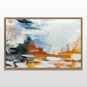 signwin Framed Canvas Wall Art Abstract Ocean Seascape...