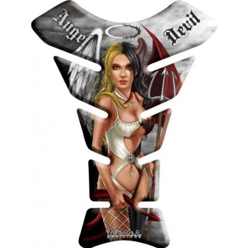 Keiti バイク用タンクパッド エンジェル＆デビル レディデザイン・傷防止 KT8410