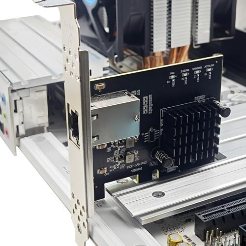 GOWENIC PCIe 4X Tarjeta de Red Gigabit, Adaptador Ethernet 10Gbps con Controlador RTL8127AT para Desktop Server PC NAS Windows 10 11 miniatura 3
