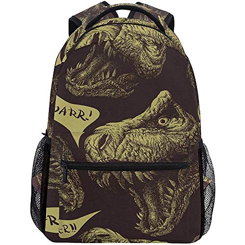 An Green Mochila Escolar Trex Dinosaur Bookbag para Niños Niñas Adolescentes Bolsa