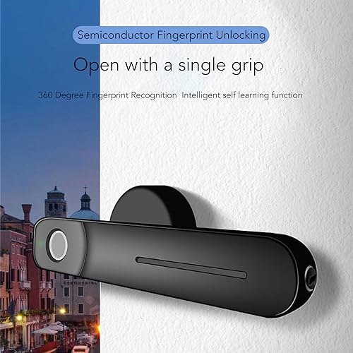 Fechadura de Porta Com Impressão Digital, Maçaneta de Porta Com Impressão Digital 30 Grupos, Fechadu