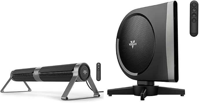 Vornado Airbar 4 35" Tower Fan & STRATA 19" Oscillating Tower Fan with Remote Control