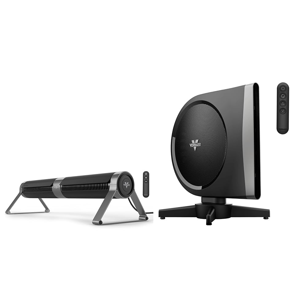 Vornado Airbar 4 35" Tower Fan & STRATA 19" Oscillating Tower Fan with Remote Control