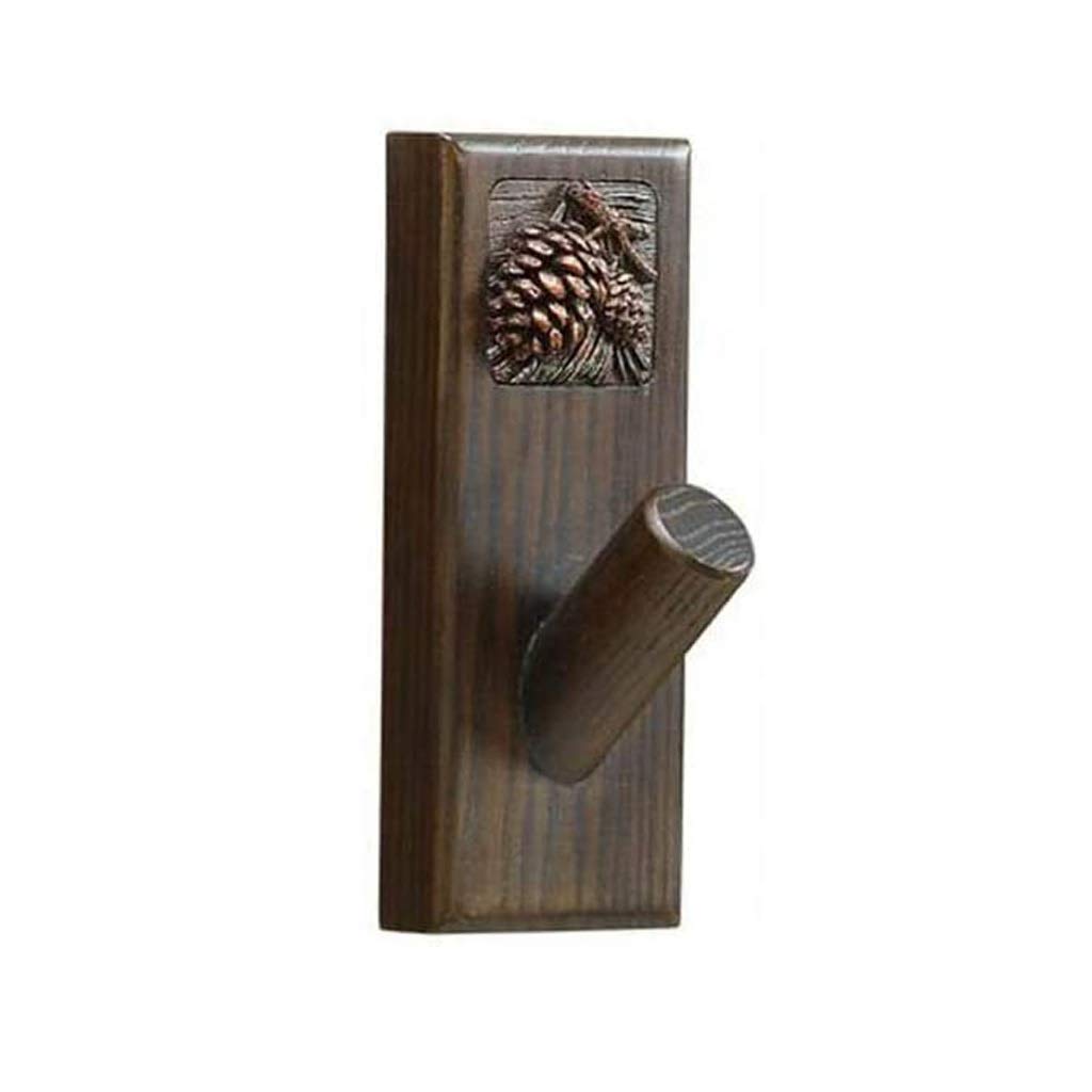 Mobygkfy One Color European Retro Coat Hook Wall-Mounted Coat Rack Wood + Resin Hanger