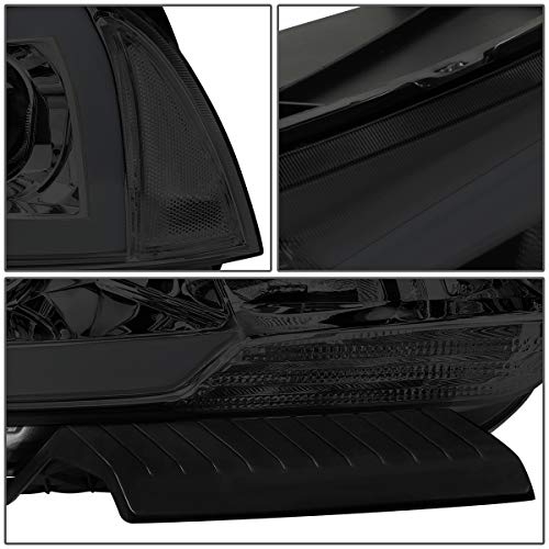 Dna Motoring Hl-Lb-Dch11-Sm-Cl1 Smoked Lens Led Drl Projector Headlights Replacement For 11-14 Charger With Halogen Headlights #TOP3