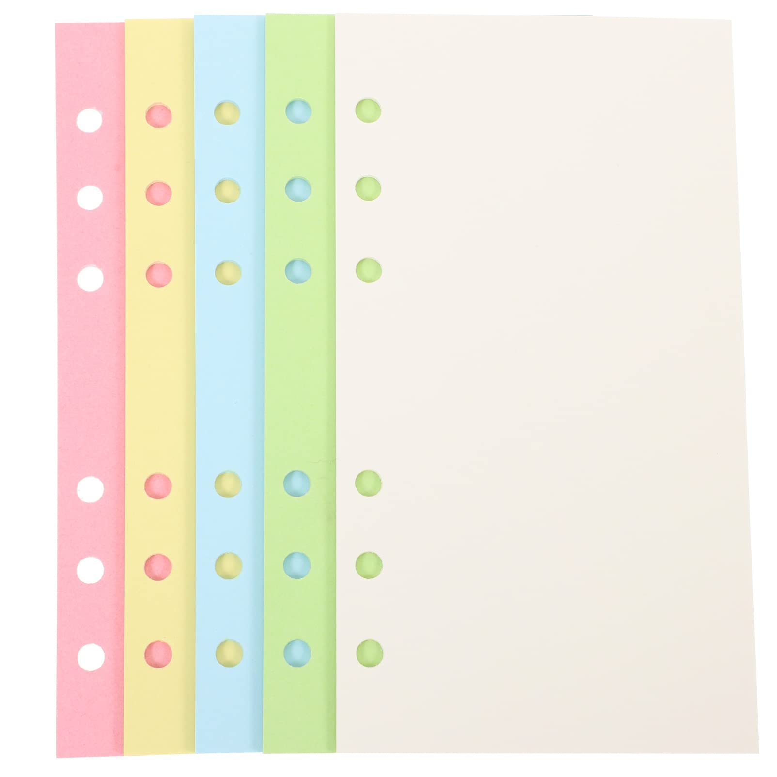 100 hojas papel de hoja suelta de 6 agujeros con cuadricula horizontal A5 8