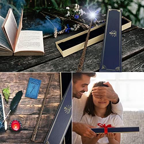 Light Up Magic Wizard Wand Rechargeable Illuminating Toy for Kids Witch Collection Cosplay Accessories (Twine) — view 5