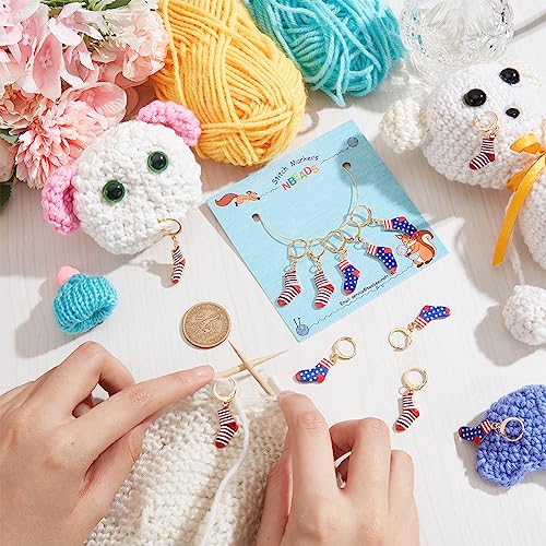 NBEADS 12 Pcs Socks Stitch Markers - Image 3