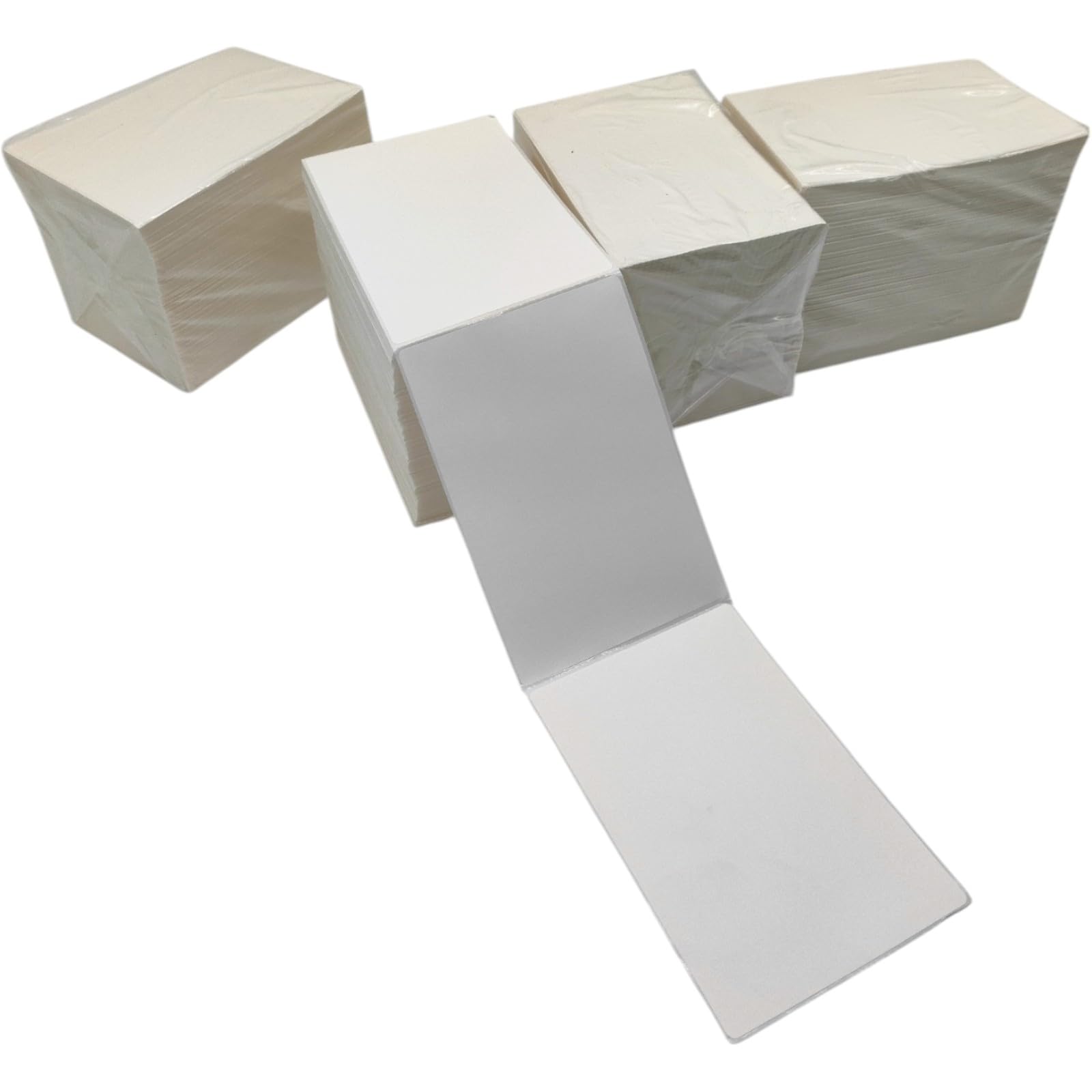 4x6 Thermal Shipping Labels – 100x150mm Fanfold Stack– Direct Thermal, Jam-Free, Ink-Free – Compatible with Zebra, Rollo, Citizen, Royal Mail, DPD, Amazon, Ebay, UPS (500)