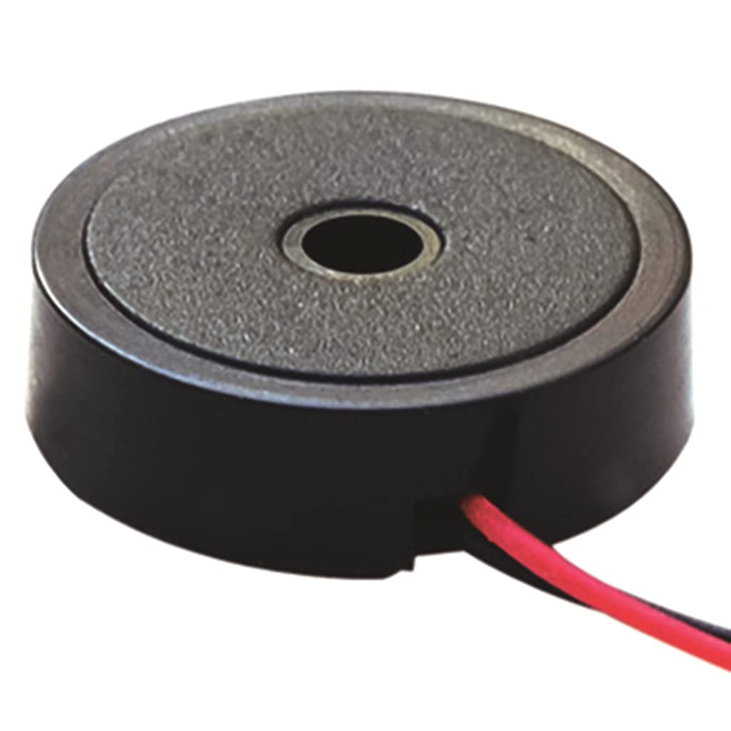 Chevnzev Black Super Loud Passive Piezo Buzzer Alarm 14Mm Diameter 2 Terminals Electronic Continuous Sound Buzzer For Burglar Alarm
