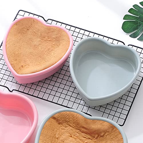 Rekidool Silicone Muffin Pans Cupcake Set,4 Inches Hearts Shaped Silicone Baking Pans Molds Nonstick Cupcake Liners Silicone Baking Cups (Pack Of 4, Pink) #TOP5