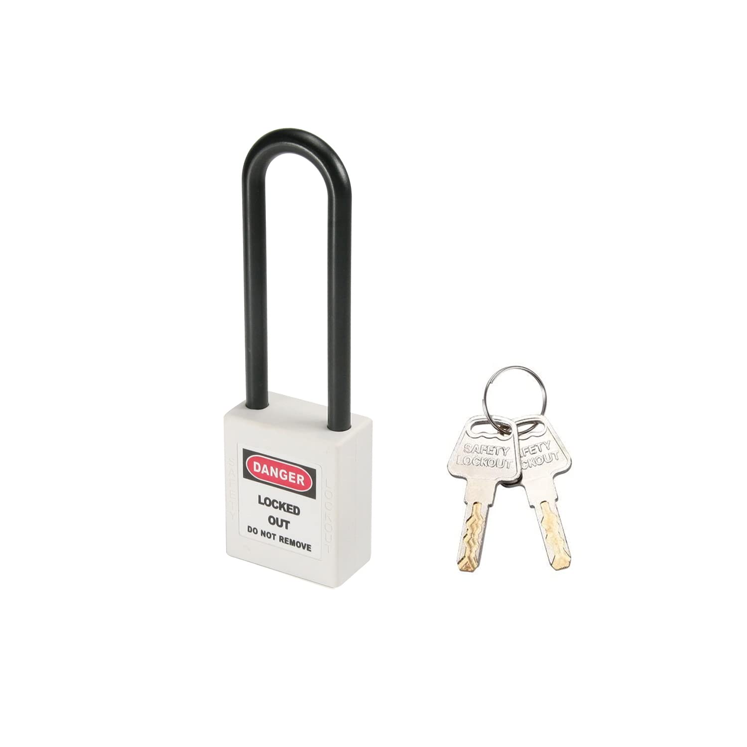 Mromax White Lockout Tagout Lock, Safety Padlock Keyed Differently,Loto Security Padlock Pa Shackle Padlock For Lock Out Tag Out 1Pc